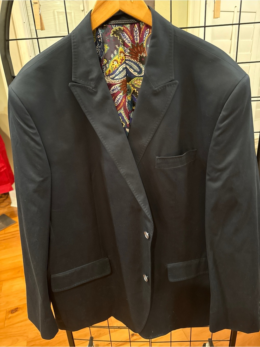 NWT Robert Graham Crowley Navy Paisley Blazer Sport Coat Size 48